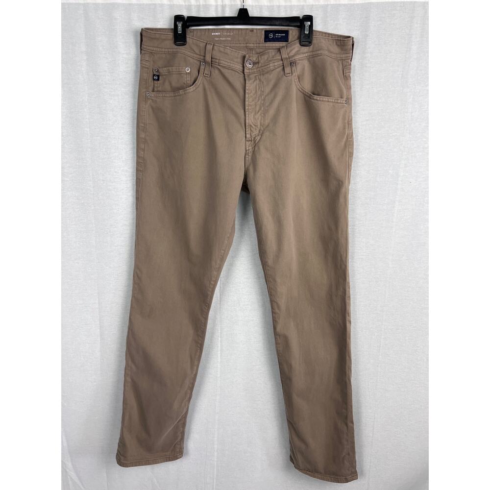 AG Adriano Goldschmmied Men's Khaki Slim Chinos - Light Brown